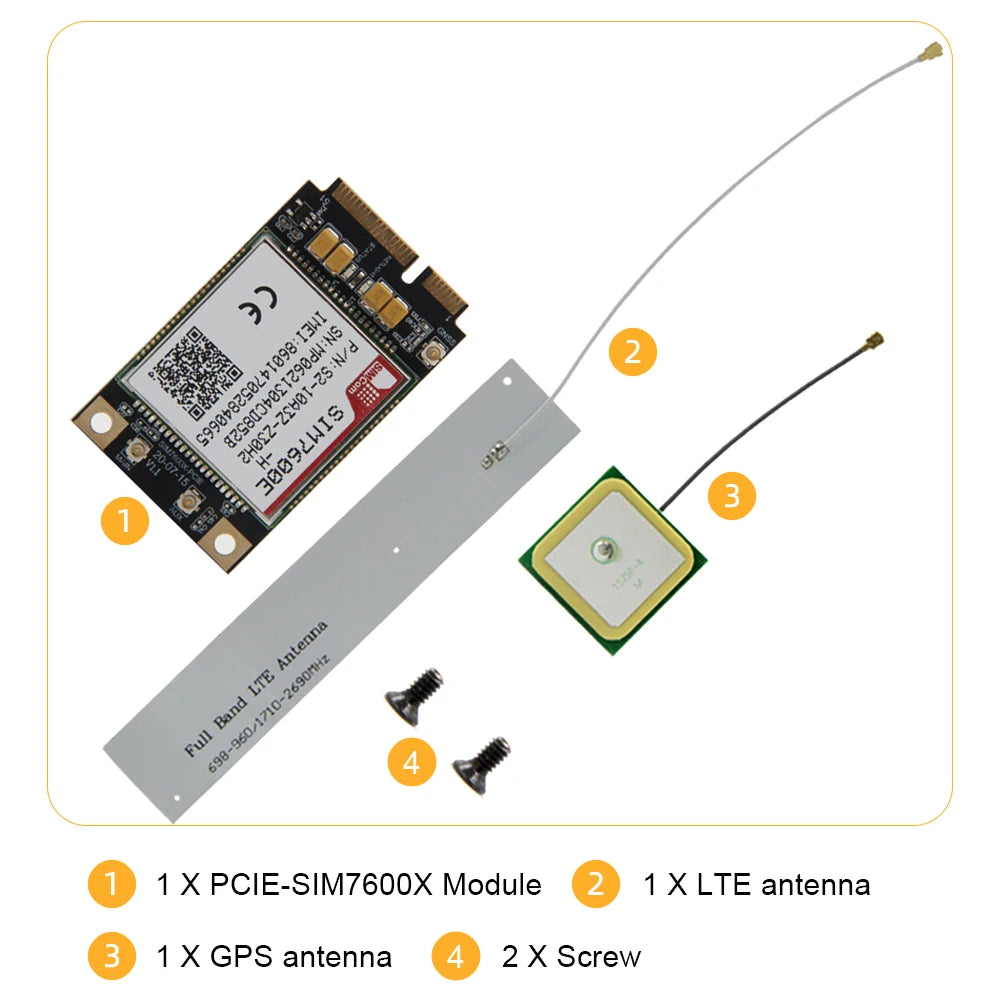 T-PCIE Development Board 4G Wireless RF Applications SIM7600 ESP32-WROVER-E WIFI Module for IoT Projects