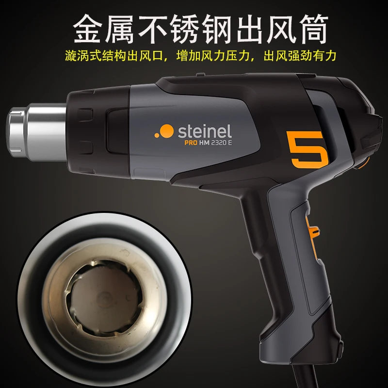 STEINEL 2300 W Electronic Heat Gun with LCD Display Screen (80 - 650 °C) Temperature Adjustable ECO Mode NO. HM 2320 E