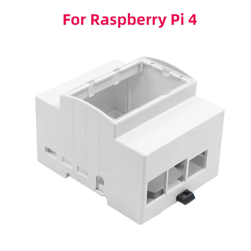 Raspberry Pi 5 4 3 ABS Case Electrical Box DIN Rail Modular Shell Optional Alumium Heatsink Cooling Fan for Pi 4 /3B+ /3B