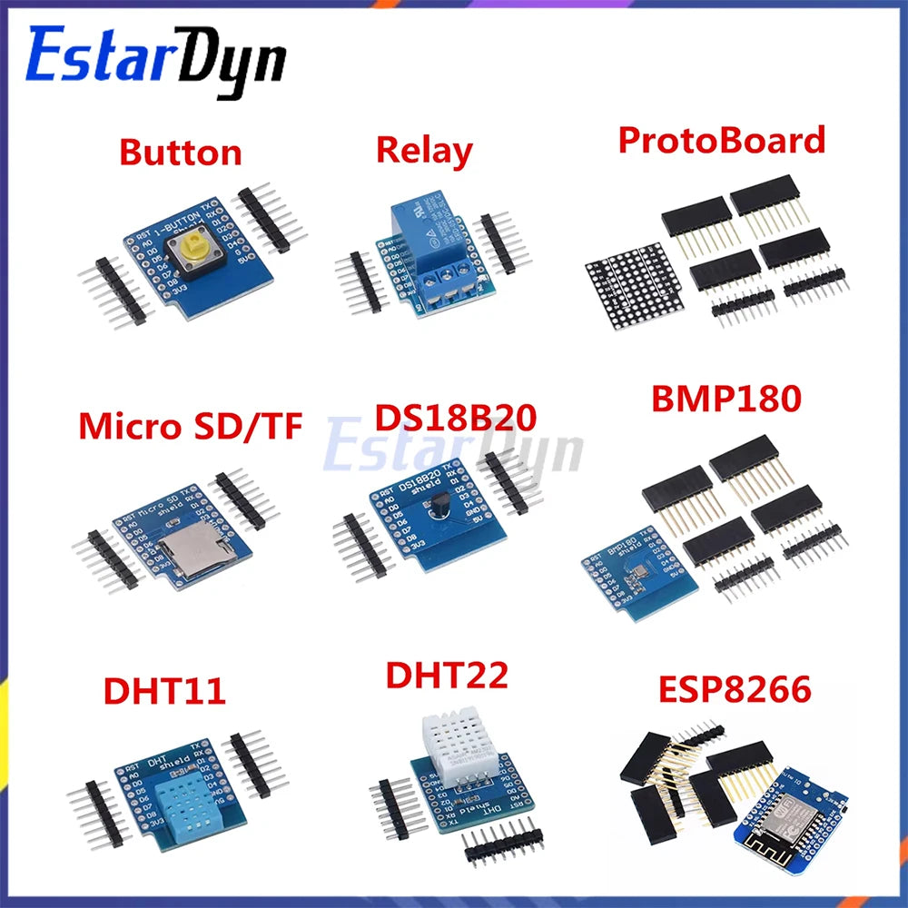 ESP8266 NodeMcu D1 Mini Pro WiFi Module CP2104 for IDE IoT Smart Home DIY Project Compatible with DHT11 DS18B20 Relay
