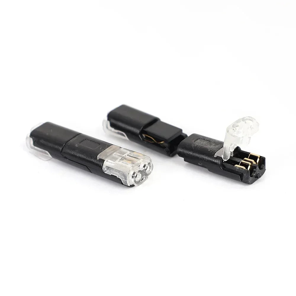 2 Pin Pluggable Wire Connector Quick Splice Electrical Cable Crimp Terminals for Wires Wiring 22-20AWG LED Car Connectors