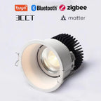 Narrow Border Adjustable Dimmable Embedded LED Spotlight Tuya Bluetooth/Zigbee Matter 3CCT Smart LED Ceiling Home Commercial