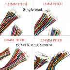 10pc SH/ZH/PH/XH 1.0mm 1.25mm 1.5mm 2.0mm 2.54mm Single Male Plug Connector Wire 2/3/4/5/6/7/8-12Pin Jumper Cable