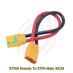 XT90/XT90S Male to Female Adapter for Car Lipo Battery Large Current Model Aircraft Plug with Resistance to Prevent Sparking