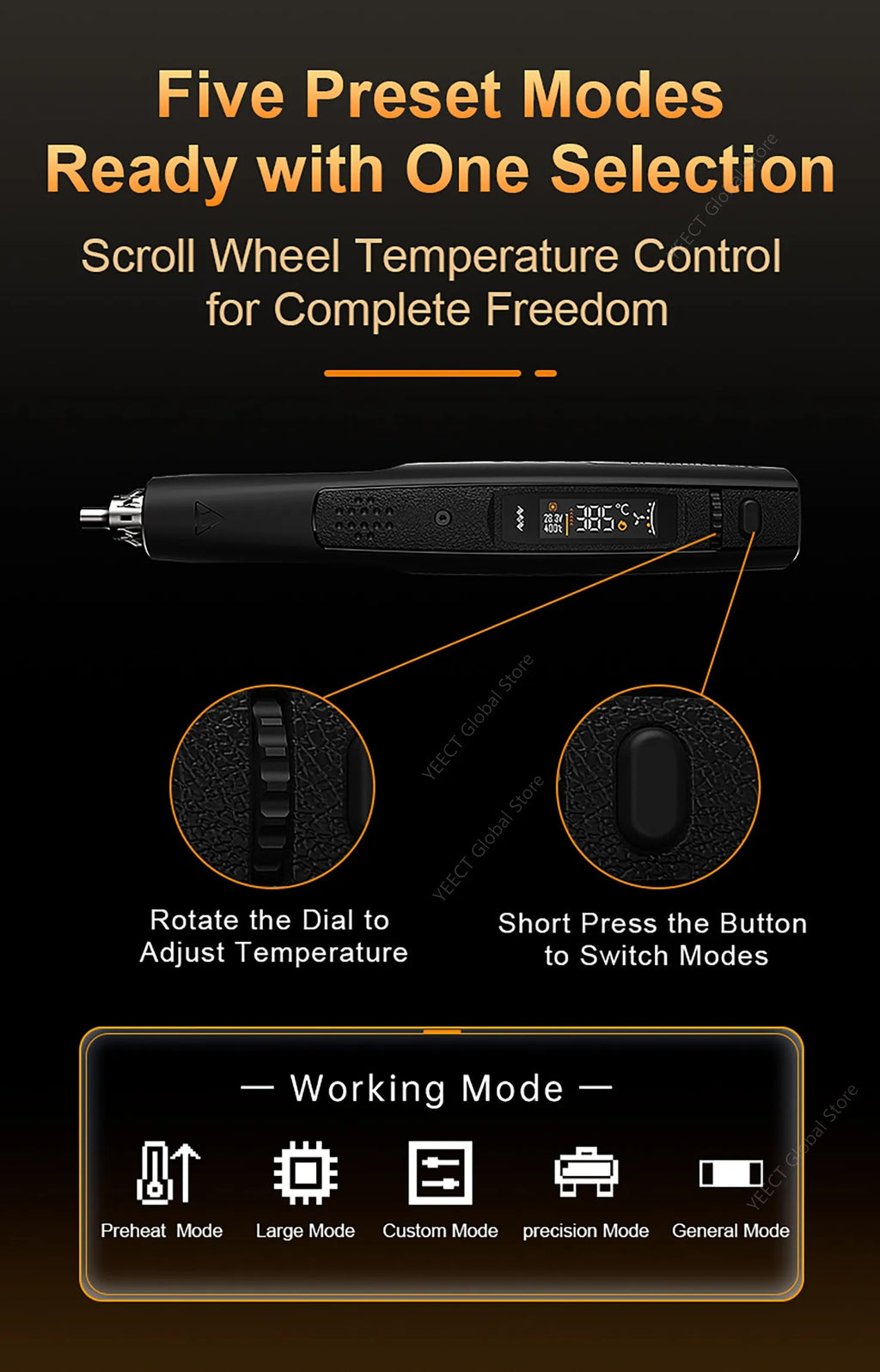 MINIWARE AirGo 140 Portable Hot Air Gun Soldering Station 140W PD USB C BGA Desoldering Rework Tool Smart Sleep Stand Kit