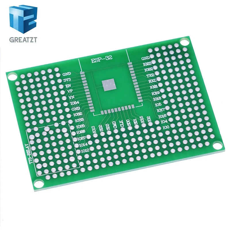 5x7CM Double Side Prototype PCB Board Breadboard Protoshield For Arduino Relay ESP8266 WIFI ESP-12F ESP-12E ESP32 ESP32S