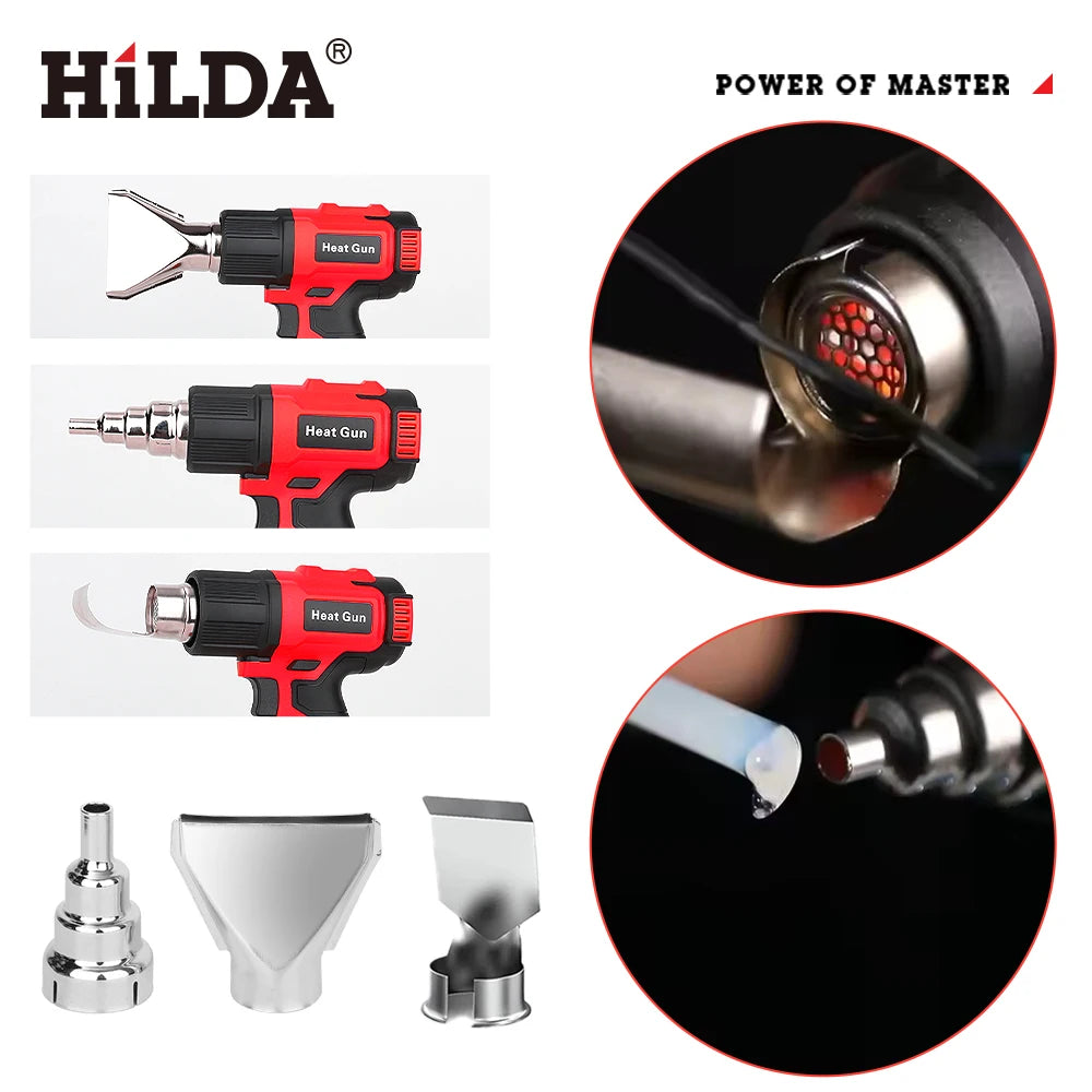 HILDA Heat Gun Cordless Hot Air Gun Handheld Electric DIY Heat Gun Temperatures Adjustable For Makita 18V Battery (No Battery)