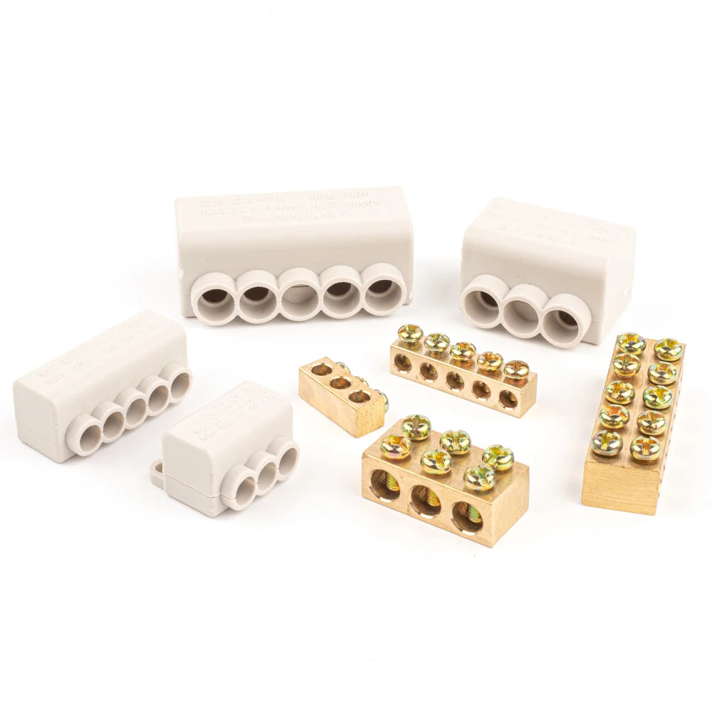 1PCS High Power Wire Connector Screw Wiring Terminal Block 1 in multiple out Cable Splicing 60A/400V 1-6mm2  80A/1000V 2.5-16mm2