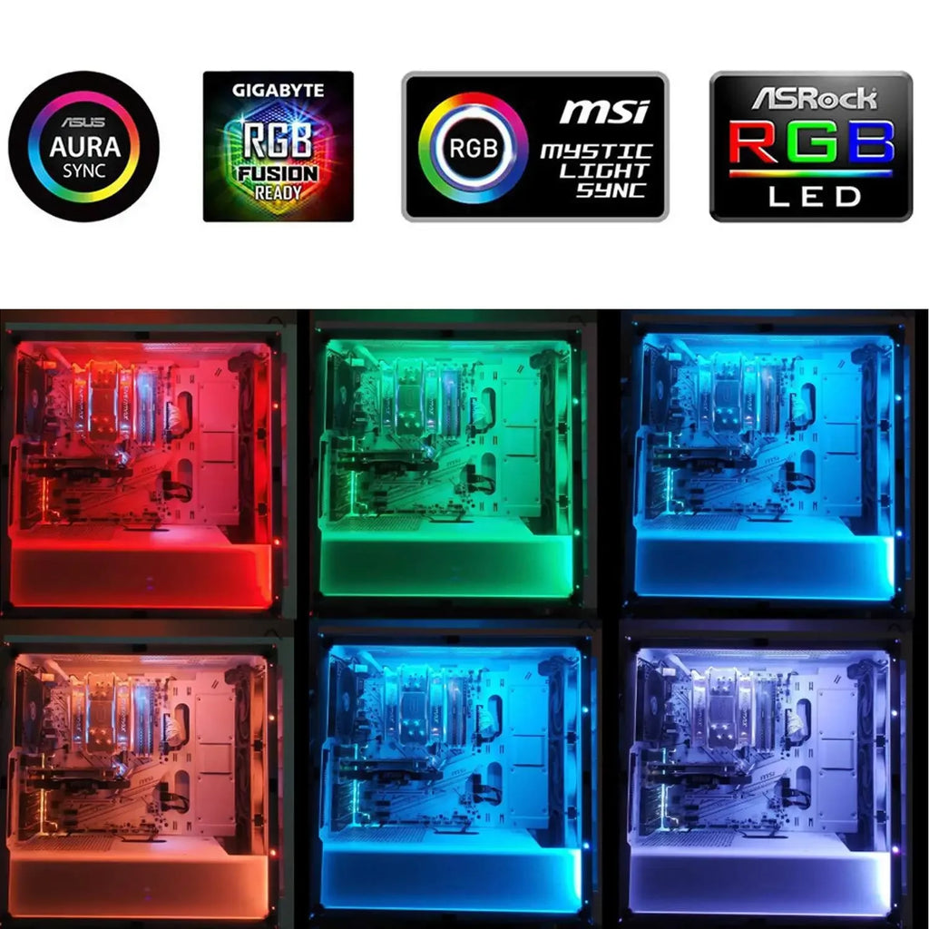 5-24V 3 Pin RGB Connector 1 To 1 2 3 4 5 3pin Wire Splitter Extension Cable for Computer Fan Motherboard AURA RGB LED Tape Light