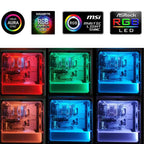 5-24V 3 Pin RGB Connector 1 To 1 2 3 4 5 3pin Wire Splitter Extension Cable for Computer Fan Motherboard AURA RGB LED Tape Light