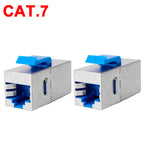 1-4PCS Ethernet LAN Network Cable Adapter RJ45 Keystone Jack CAT7 CAT6A Shielded Modular Coupler with Latch CAT5e Connectors