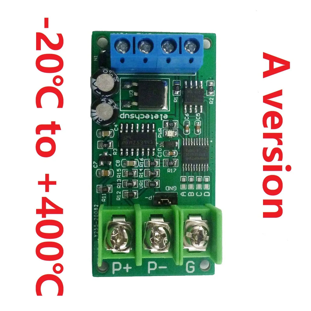 PT100 Thermocouple RTD Sensor Tester with High-Quality Temperature Measurement IC -20-400 Celsius RS485 Modbus Rtu