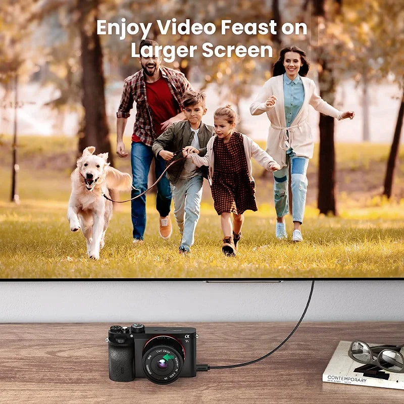 Micro HDMI to HDMI Cable 4K@60Hz V2.0 HDMI to Micro HDMI Cable Compatible with GoPro Raspberry Pi 4 Retroid Sony Camera Video