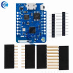 1PC ESP8266 Module for WeMos D1 Mini Pro – NodeMCU Board with 4M/16M Flash, CP2104 & External Antenna (for Arduino-Compatible)