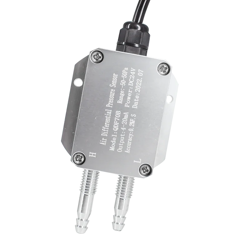 Differential Pressure Transmitter 4-20MA 0-10V 0-5V RS485 Differential Pressure Sensor 0-50pa 0-100pa Wind Air Pressure Sensor