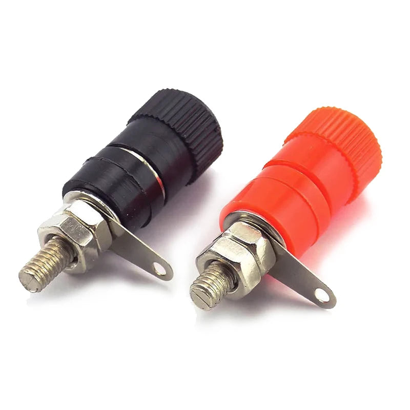 5/10PCS Binding Posts Terminals 4mm Banana Plug Socket Nickel Plated Terminal Red Black Barrel Connector For Amplifier Arduino