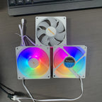 90MM RGB CPU Cooler Silent Cooling Fan 4PIN PWM PC Quiet DC 12V CPU Cooler Replacement White Fan