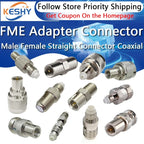 1-10PCS SMA To FME Male Female Straight Connector SMA TNC BNC UHF F FME Male Female To FME Male Female Coaxial RF Adapters Brass