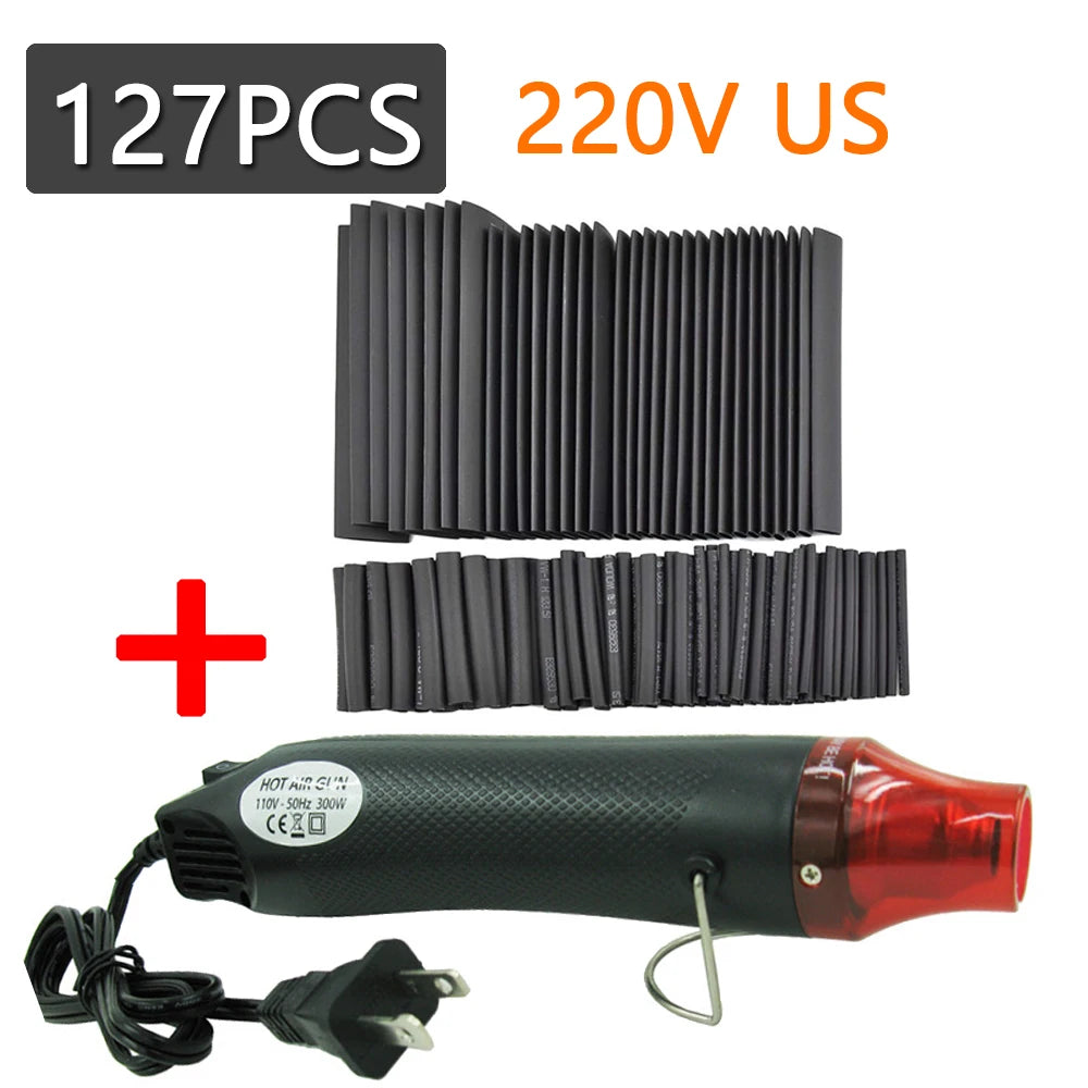 300W Hot Air Heat Gun Electric Power Temperature Blower Thermoresistant Tube Heat Shrink Wrapping Shrink Tube With Hot Air Guns