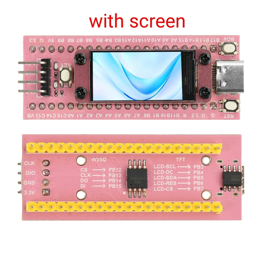 STM32F103C8T6 Development Board 0.96-inch LCD TFT Screen STM32  ARM Microcontroller Module Type C Interface