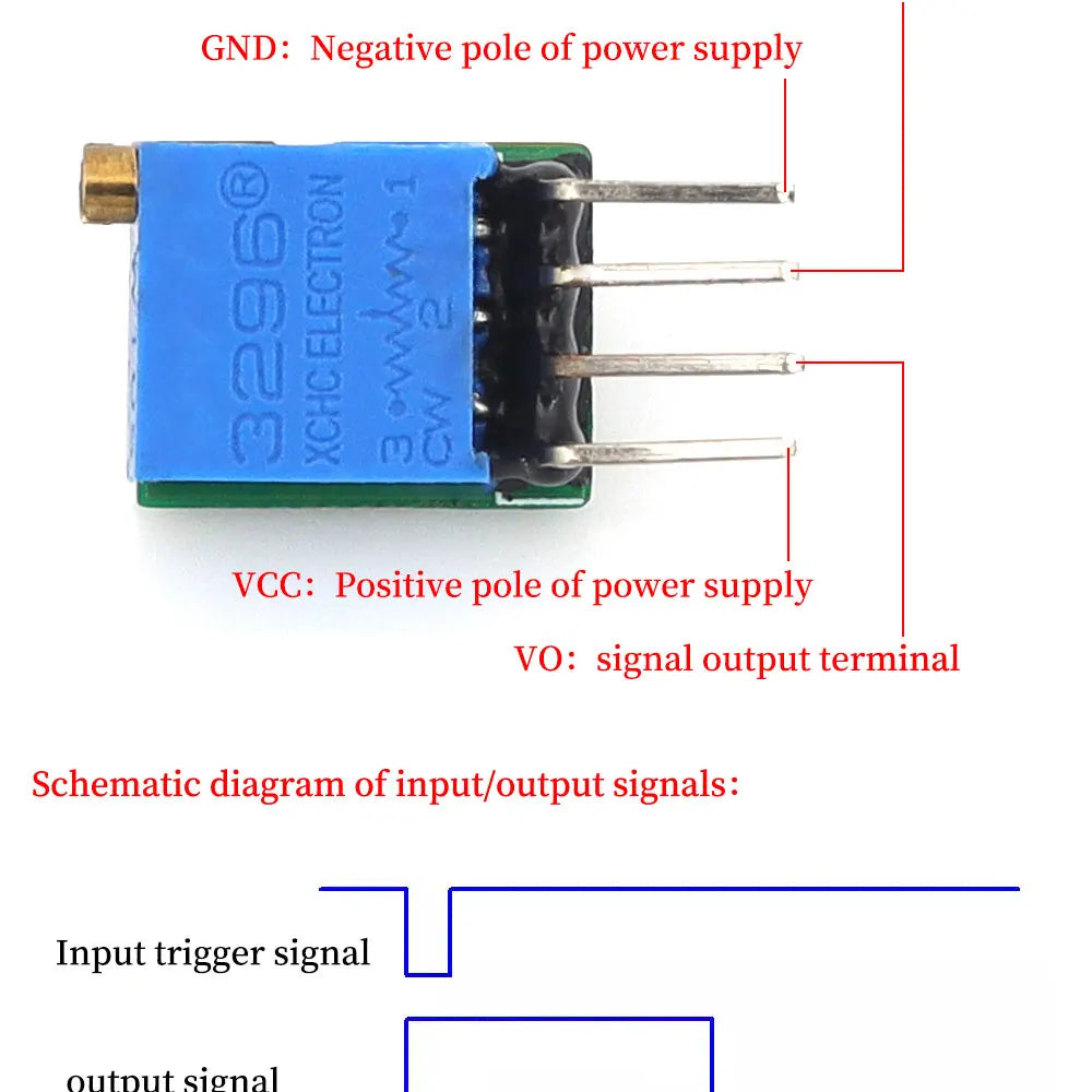 1/5/10Pcs NE555 DW44 Monostale Circuit Module Falling Edge Trigger For Delay Switch Timer