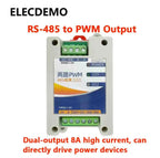 Adjustable PWM Pulse Generator Module, RS485 Modbus RTU 8A High Current Control, Frequency Duty Cycle, High Precision DIY Board