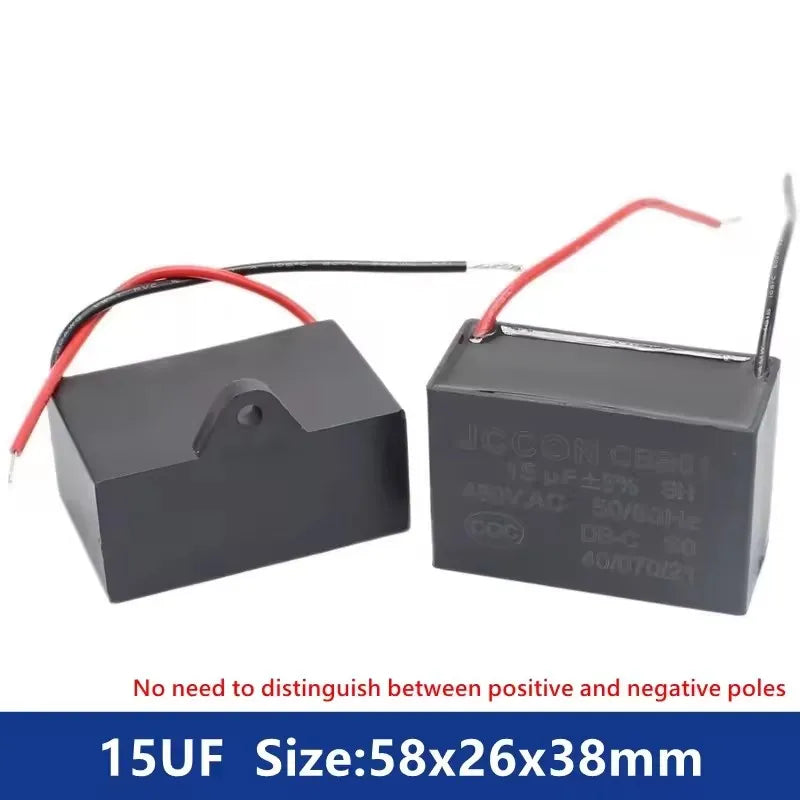 CBB61 450V Start Capacitor 1uf/1.5/1.8/2/2.5/3/4/5/6/7/8UF/10/12/15/18/20 UF Fan Ceiling Exhaust Motor Run Capacitor CBB