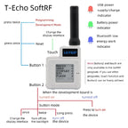 T-Echo LoRa SX1262 Wireless Module 433/868/915 trillion 1.54 Electronic Paper Global Positioning System RTC NFC BME280