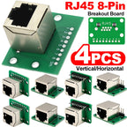 RJ45 Network Port Adapter Board Modular Ethernet Connector Network Interface Breakout Board 8-pin Direct Connection Adapter