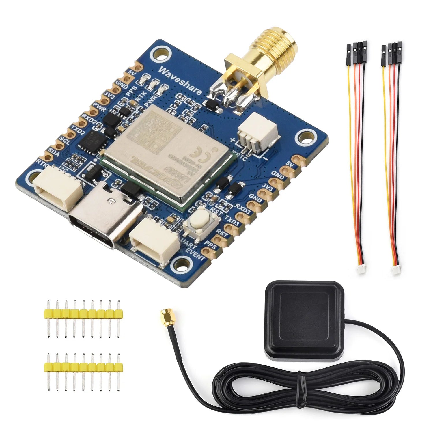 Waveshare LG290P Series Quad-band GNSS Module, Quad-band RTK Centimeter-Level Positioning, L1+L2+L5+E6 Quad-band Positioning