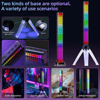 4D Upgrade Atmosphere RGBIC PickUp LED Bar Recharge 4-Side Shine Music Rhythm BLE App Control for PC Gaming Desktop Car Decor