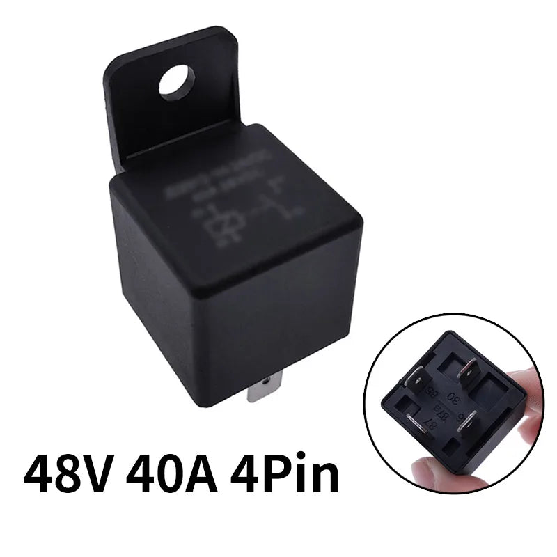40A Auto Car Relay JD2912 4Pin 5Pin DC 12V 24V 36V 48V 72V with Mounting Hole Coil Power 1.8W Automobile Control Device
