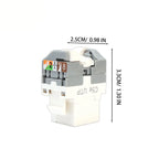 RJ45 Cat6/5e/6A Slim Profile Keystone Jack 90-Degree Ethernet Punch Down Keystone Jack Compatible Patch Panel and Wall Plate
