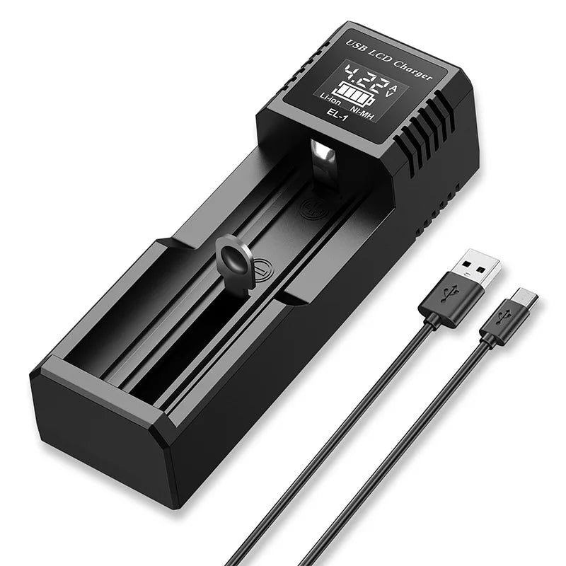 USB LCD Battery Smart Charger 1/2/4 Slots Dual For 18650 3.7V Rechargeable Lithium Battery For 1.2V NI-MH AA / AAA Battery