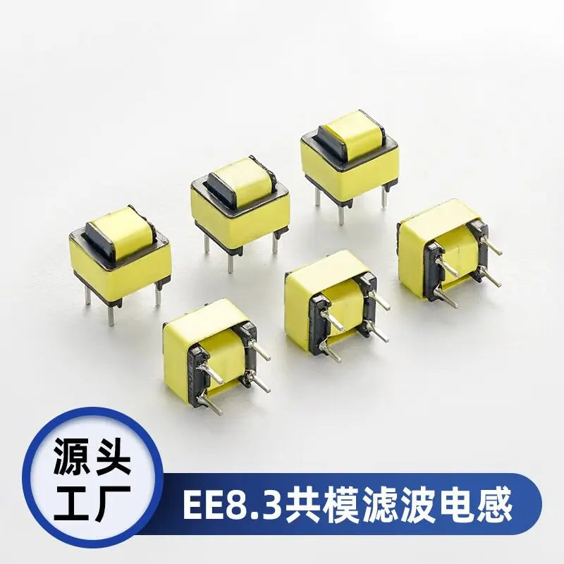 5PCS Common Mode Inductor Power Supply Filter Through-Hole Choke Inductor Coil EE-Type Inductor 10mH 20mH 30mH