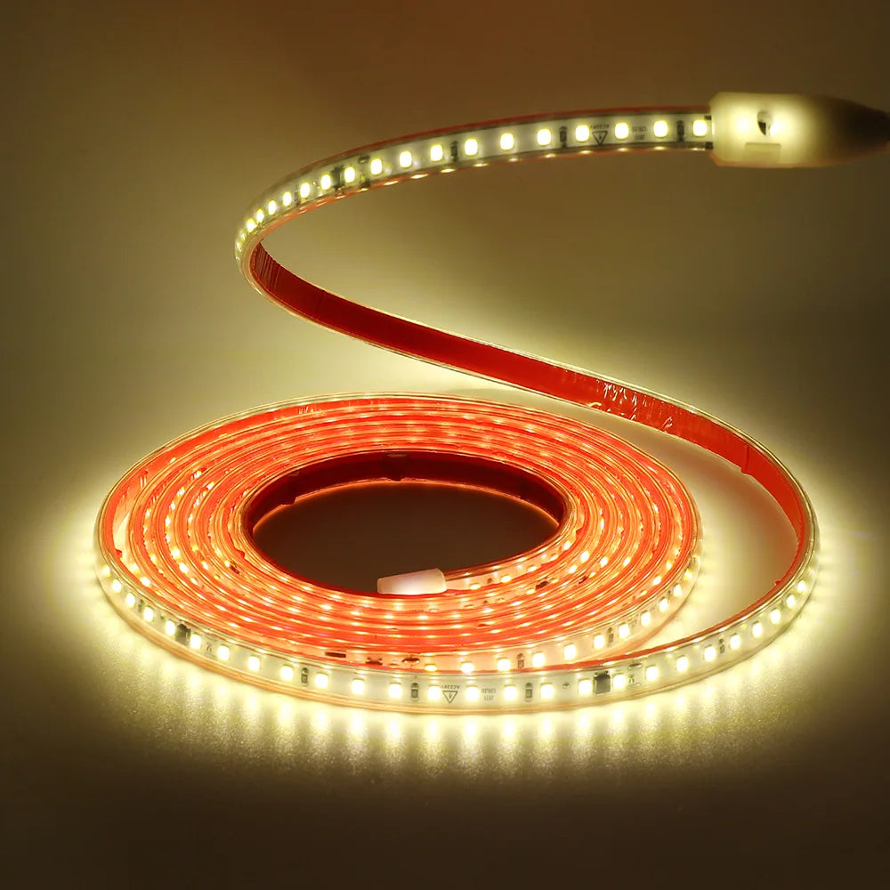 AC 220V 2835 LED Strip Light Waterproof IP67 120 LEDs Flexible Tape Lamp with IC Home Lighting White 0.5m 1m 2m 5m 10m 20m 50m