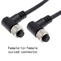 M12 Cable Connector Male and Female Circular Shield 2 3 4 5 6 7 8 9 12 17 Pin PVC PUR Straight Angle Mold OEM Waterproof