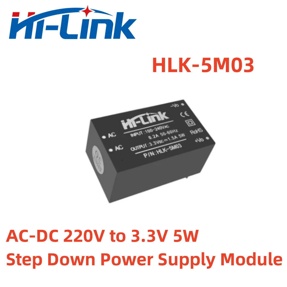 Hilink 5M05 AC DC 220V to 3.3V 5V 9V 12V 15V 24V 5W Power Supply Module HLK-5M05 Adjustable Step Down Converter Smart Home
