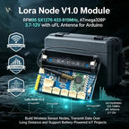 LoRa Node V1.0 RFM95/SX1276, 433-915MHz, ATmega328P 3.7-12V uFL Antenna for Arduino