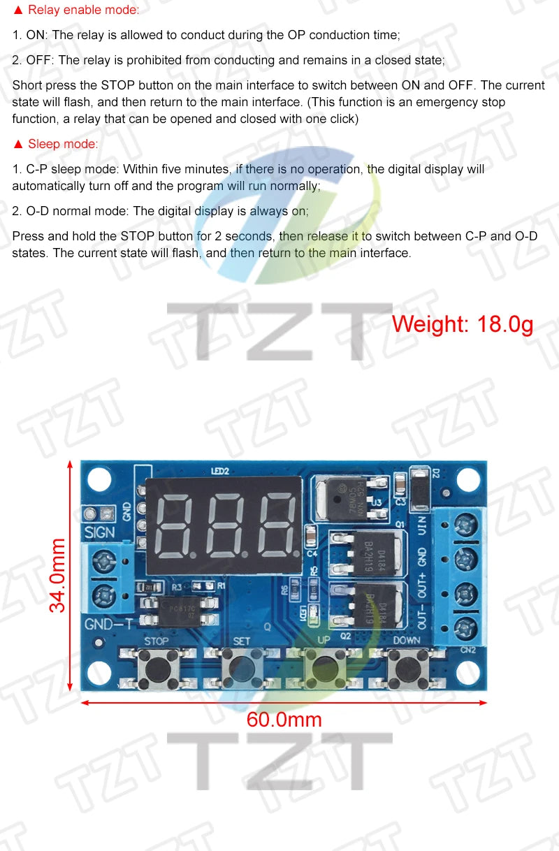 1/3PCS DC 12V 24V Dual MOS LED Digital Time Delay Relay Trigger Cycle Timer Delay Switch Circuit Board Timing Control Module DIY