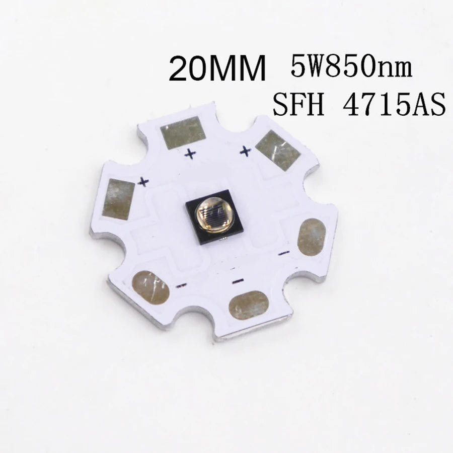 5W IR 850nm 940nm 3W LED Emitter Infrared SFH 4715AS SFH4727AS Black Series with 16mm 20mm Aluminum Plate PCB Board
