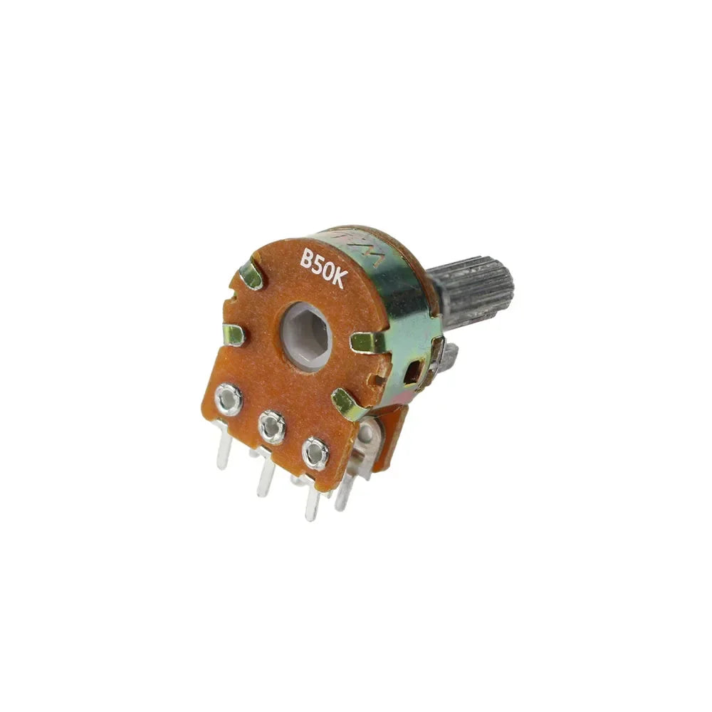 WH148 20MM 6Pin Potentiometer with Nuts and Washers Kit 1K 2K 5K 10K 20K 50K 100K 250K 1M Variable Rotary Carbon Film Resistor