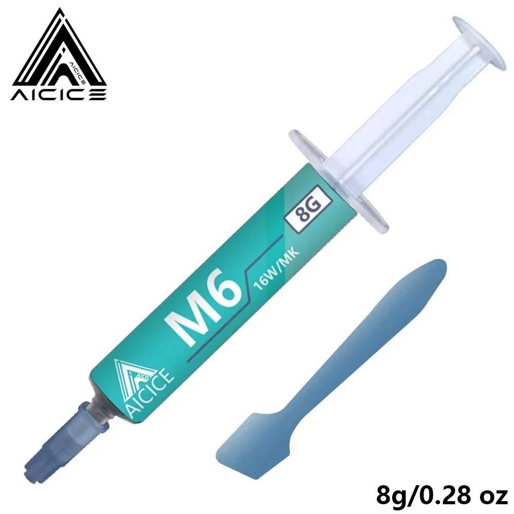 AICICE M4 M6 Performance Thermal Grease 11.8‑16W/mK Non‑Conductive Silicone Paste 1.5/4/8g For CPU GPU Laptop Desktop Heatsink