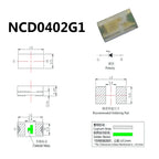 0402 SMD 50PCS NCD0402B1 NCD0402C1 NCD0402G1 NCD0402O1 NCD0402R1 NCD0402W1 NCD0402Y1 Blue Yellow Green Orange White Red 0402 LED