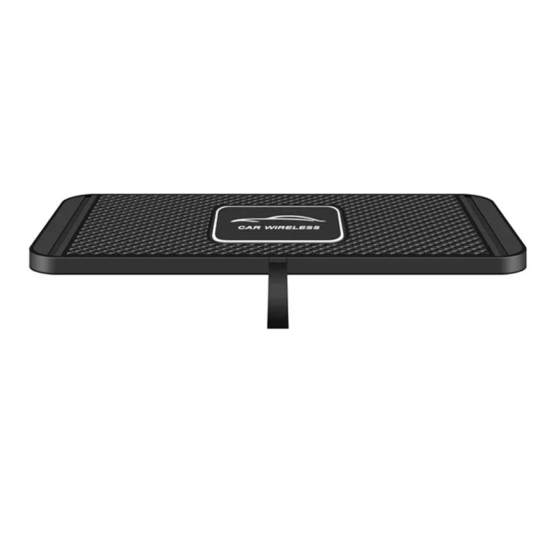 Wireless Charger Car Silicone Pad Stand For iPhone 17 16 14 13 12 Xiaomi Samsung Huawei Mobile Phone Fast Car Wireless Charging