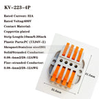 Wire Connectors KV-223-2 Terminal Block Push-in Quick Connector Docking Wiring Connector Electrical Plug-in Fast Cable Connector