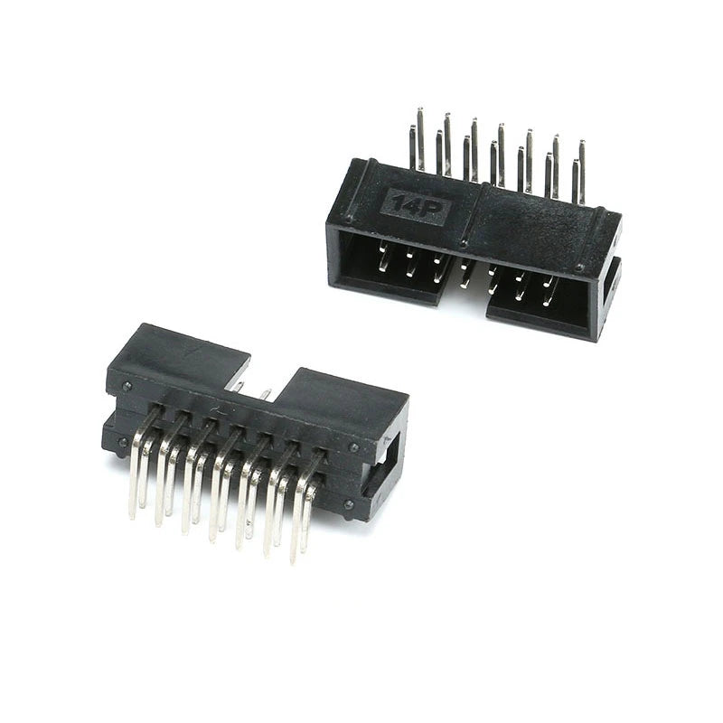 10PCS DC3 2.54mm Pitch Dual Row PCB Header - Male Straight/Right Angle Pin Socket (6P/8P/10P/14P/16P/20P/30P/34P/40P)