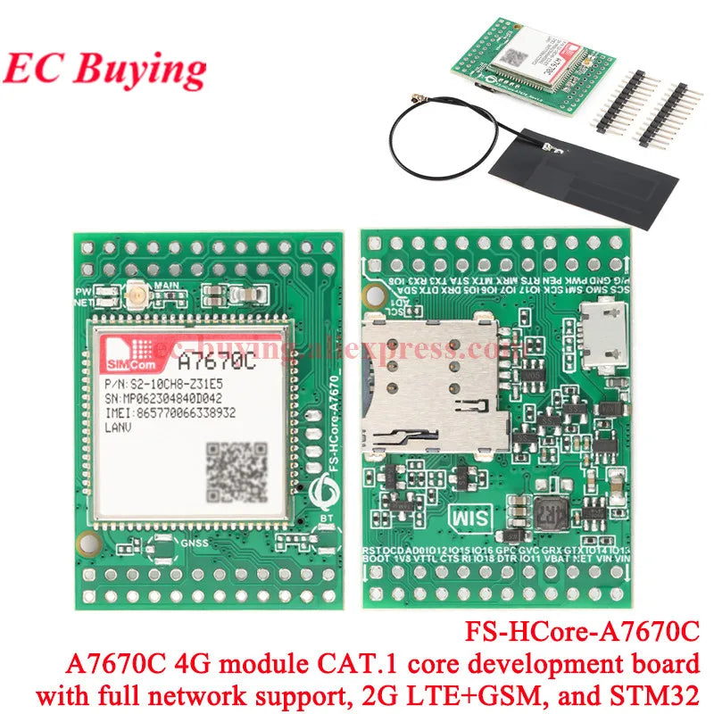 A7670C 4G CAT.1 Core Development Board Module Full Netcom LTE+GSM STM32 FS-MCore-A7670C FS-HCore-A7670C FS800E F704UC A724UG