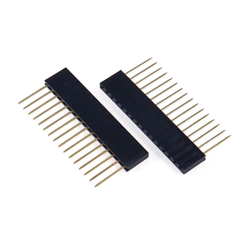 10PCS 2.54mm Single Row Female Long Pins 11mm Breakaway PCB Board Pin Header Socket Connector 1*2/3/4/6/8/10/15Pin For Arduino