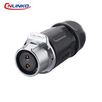 CNLINKO Industrial Waterproof IP68 2 Pin Automotive 20A AC DC Power Connector Outdoor Electrical Cable Connector LED Lighting